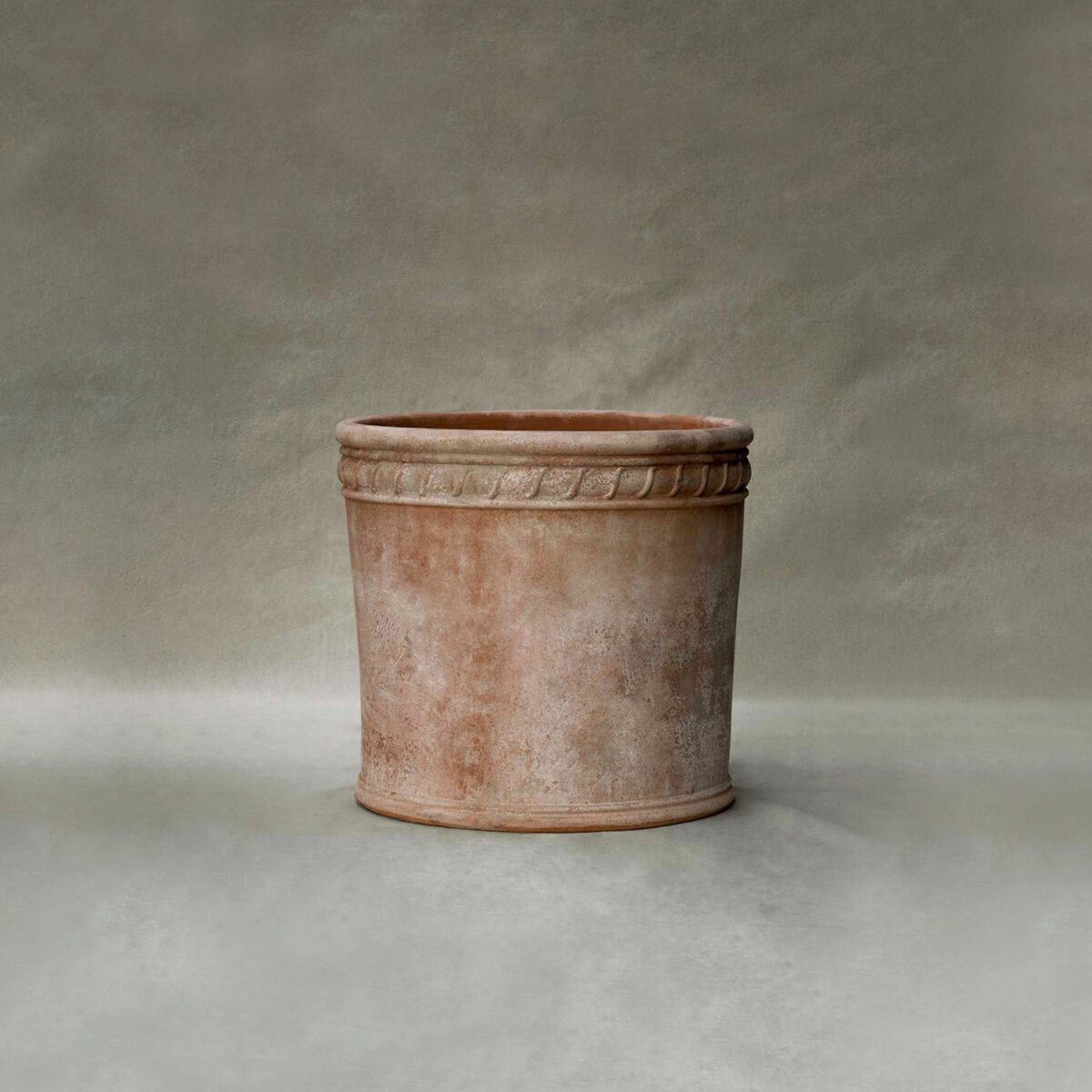 terracotta tub shaped pot