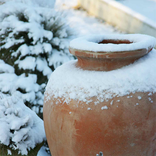 Snowy pot