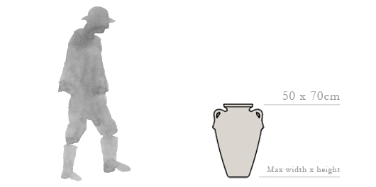 tall terracotta oil jar